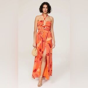 Ronny Kobo X RTR Orange Floral Dress